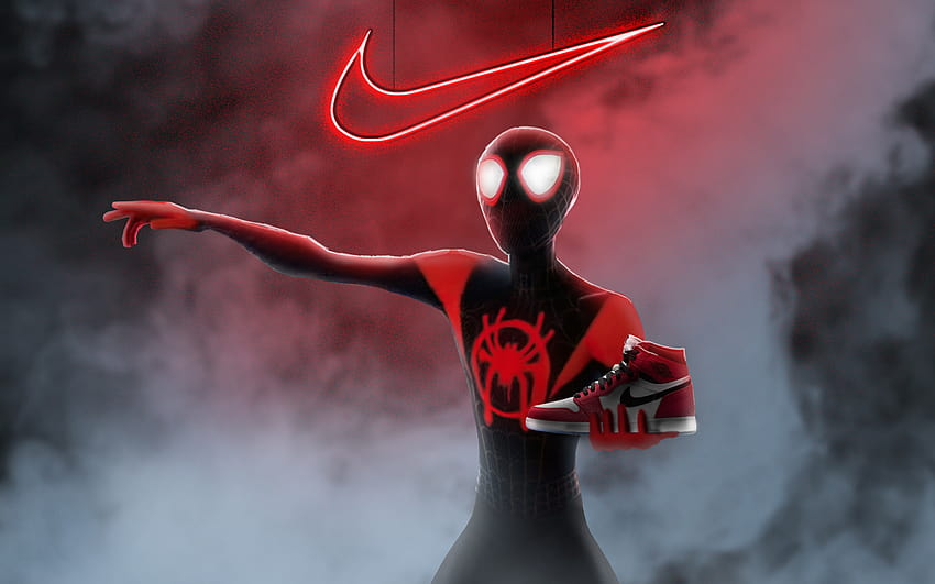 1680x1050 Spiderman Miles Morales Nike Air Jordan 1680x1050 解像度、背景、スパイダーマン ドリップ 高画質の壁紙