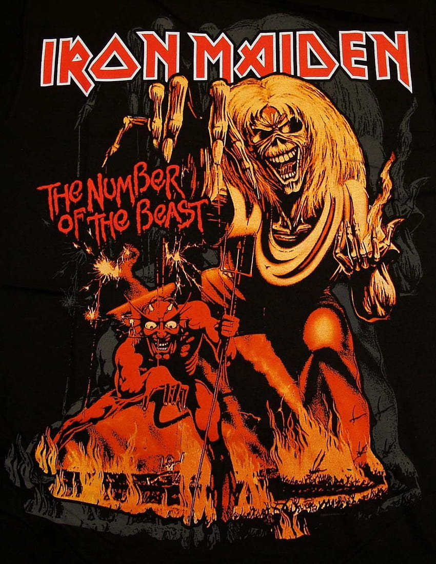 Couverture de l'album Iron Maiden Number Of The Beast Rock Band T, le numéro de la bête Fond d'écran de téléphone HD