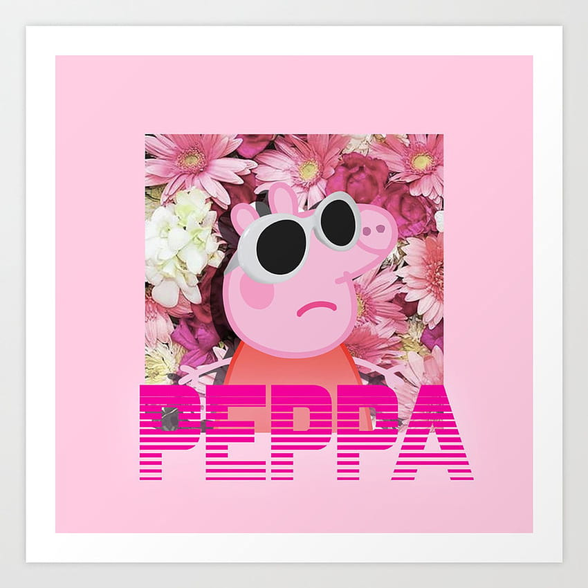 PEPPA's FIRE mixtape Art Print by dumbvaporwave, peppa pig aesthetics HD phone wallpaper