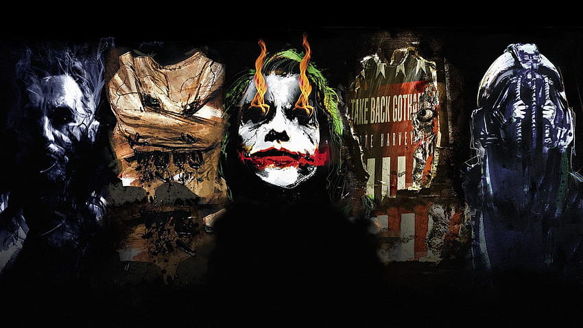 The Dark Knight Trilogy Villains :, villains halloween HD wallpaper