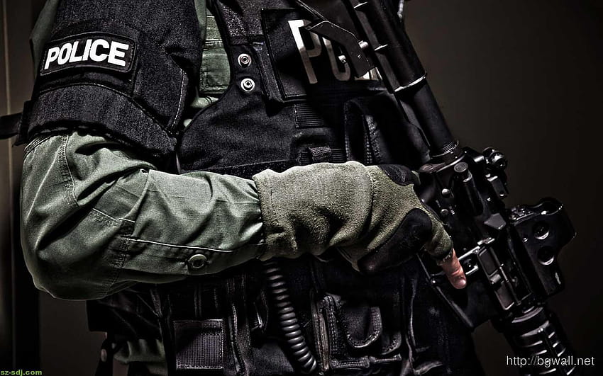 Police, background policia swat HD wallpaper