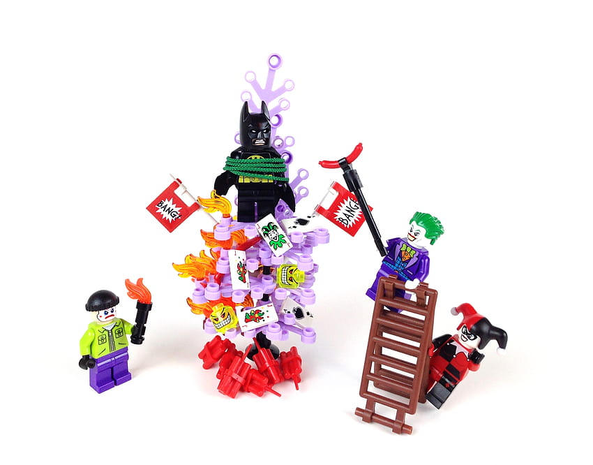 : Batman, Pelawak, LEGO, Natal, Mainan, pohon, liburan, ledakan, blok mainan, desain produk 2888x2264 Wallpaper HD