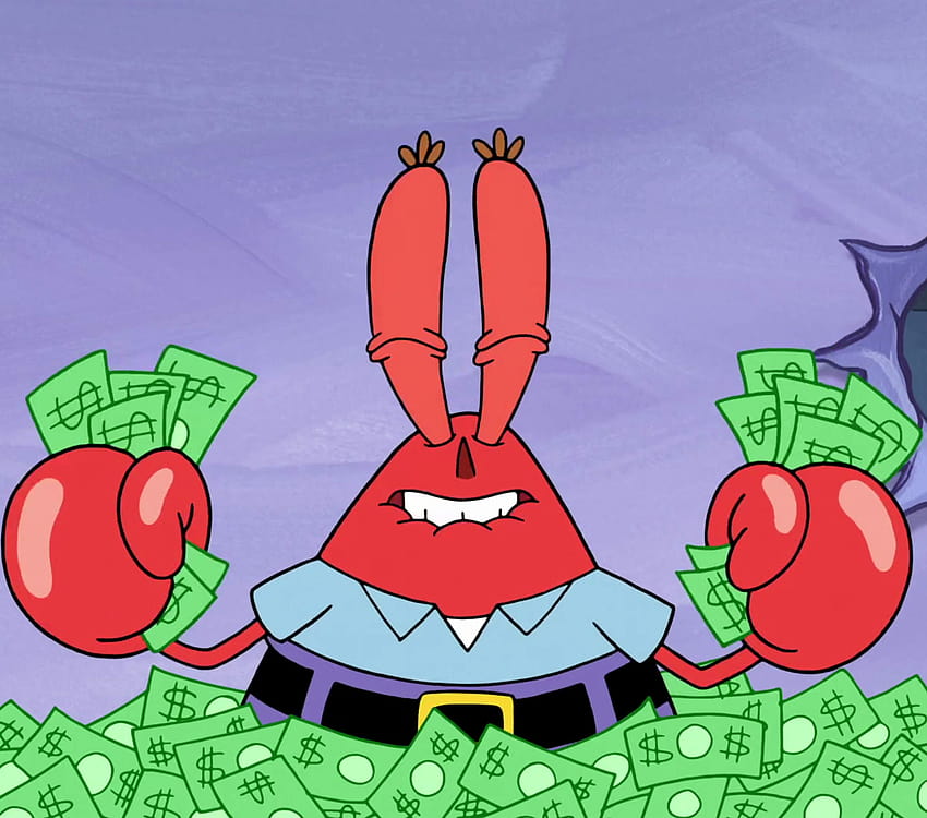 Mr. krabs, spongebob squarepants, tv series, cartoon, money , , background, 2c0a5d, mr crab HD wallpaper
