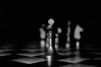 Black, white and red chess pieces wallpaper - 3D wallpapers - #53167