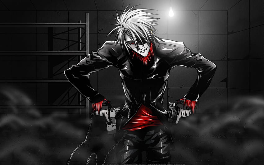 : Anime Demon Boy, von einem Dämon besessener Anime-Charakter HD-Hintergrundbild