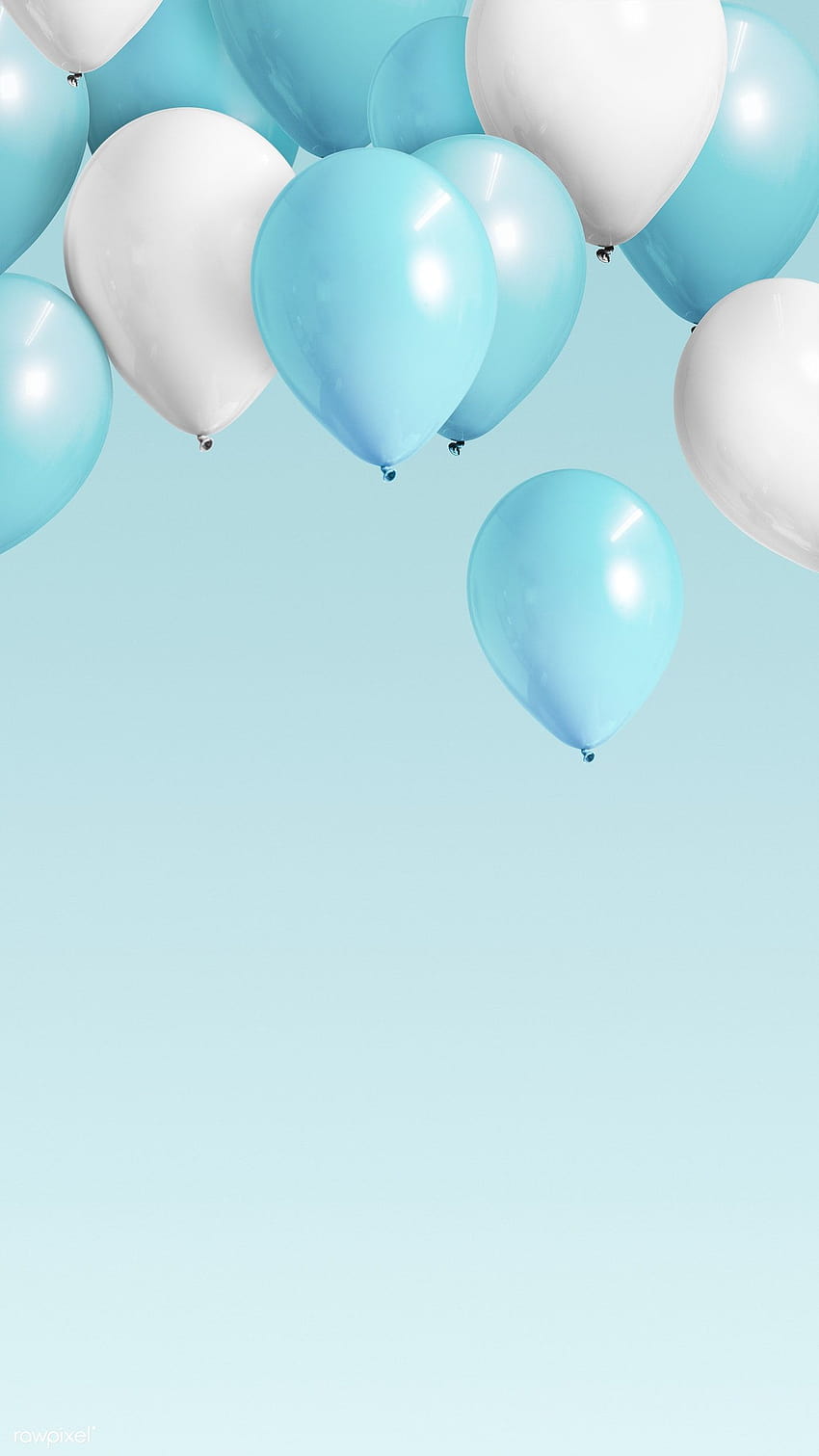 ilustración Descarga Premium de globos azules en colores pastel de teléfonos móviles in 2020, confetti balloons iphone HD phone wallpaper