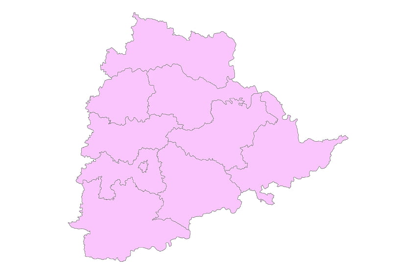Telangana District Telangana Village Shapefile – Revolutionäres GIS, Telangana-Karte HD-Hintergrundbild