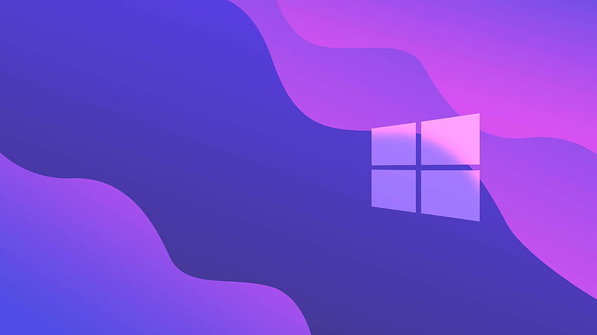 Windows 10 Пурпурен градиент, Минималистичен и Фонове, минималистичен Windows 10 HD тапет