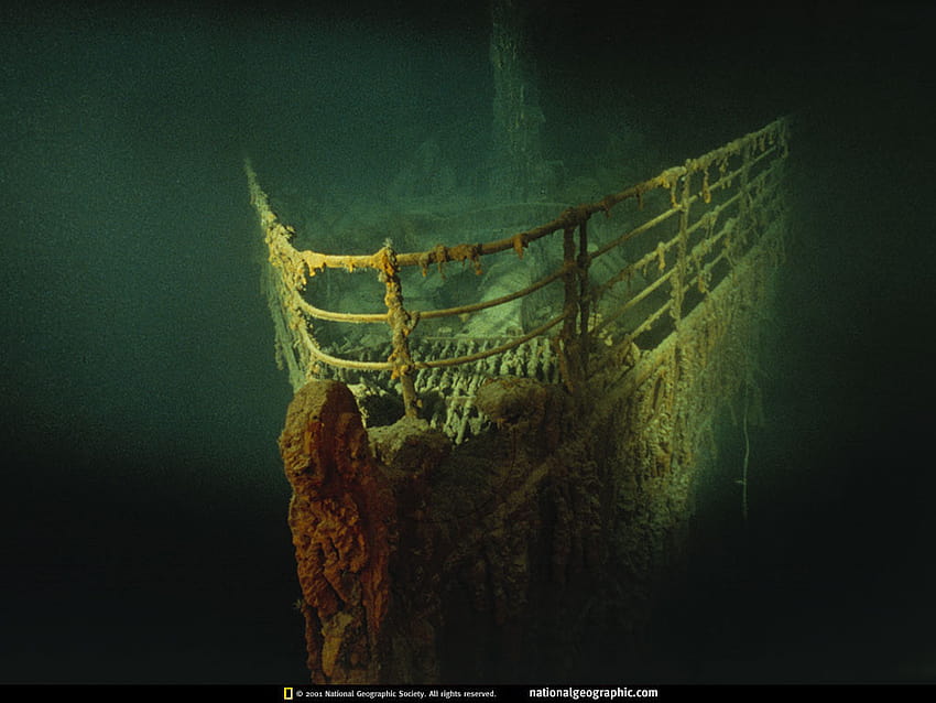 沈没したタイタニック号、沈没船 高画質の壁紙