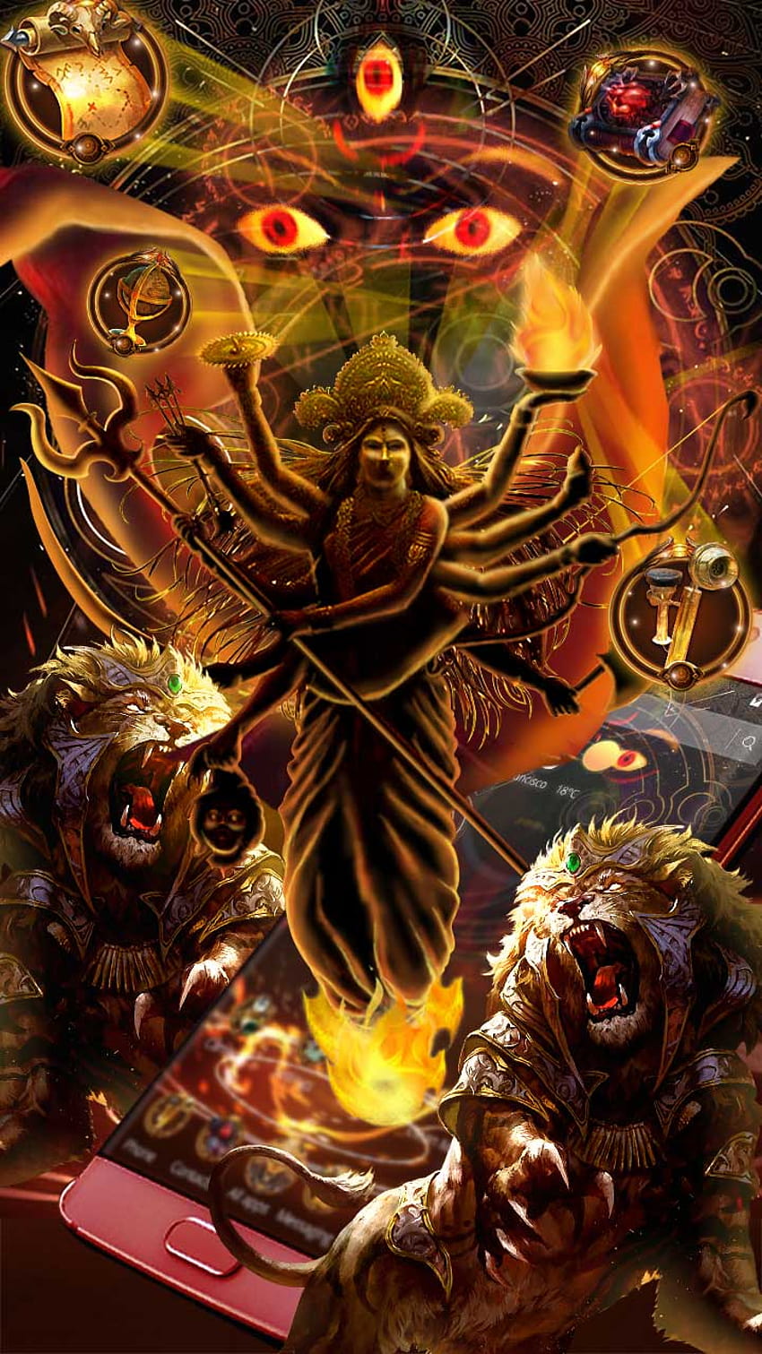 Goddess Durga 3D Gravity Theme: Appstore for Android, angry durga ...