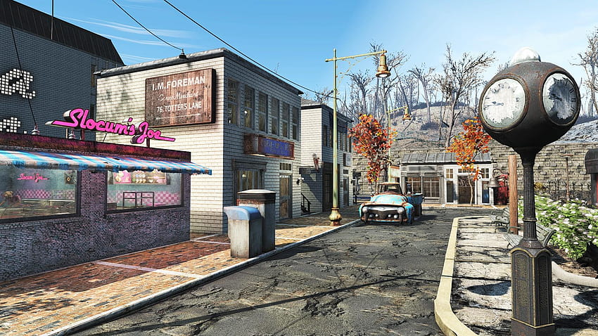 Small town vibes at the Starlight Drive In : fo4, starlite drive in HD wallpaper