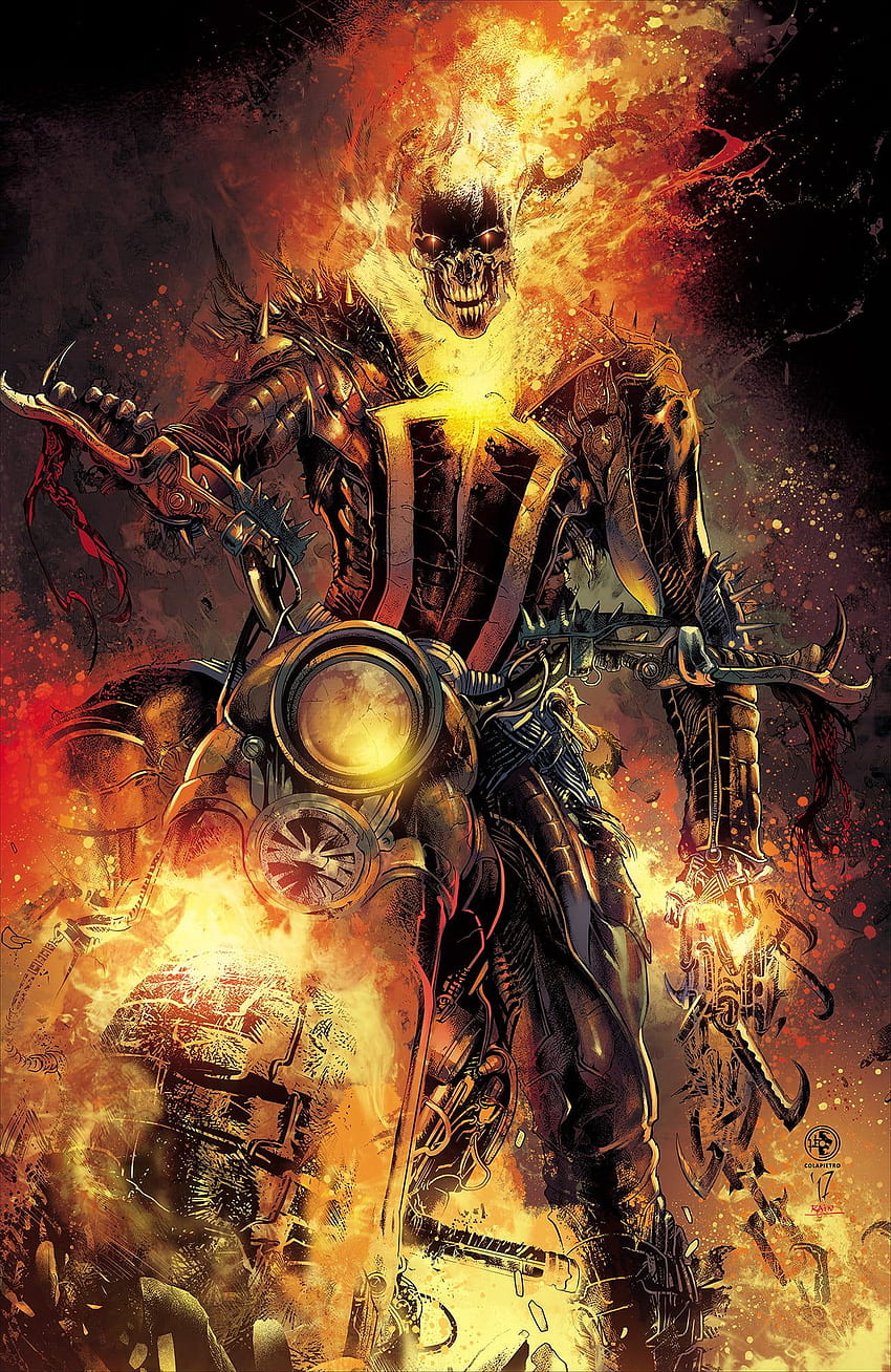 Ghost Rider , Ghost Rider, ghost, Harley, ghost rider android mobile HD phone wallpaper