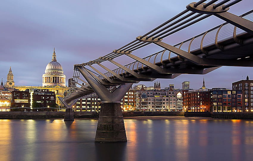 ponte, Londres, Tâmisa, Millennium Bridge, millennium bridge londres papel de parede HD
