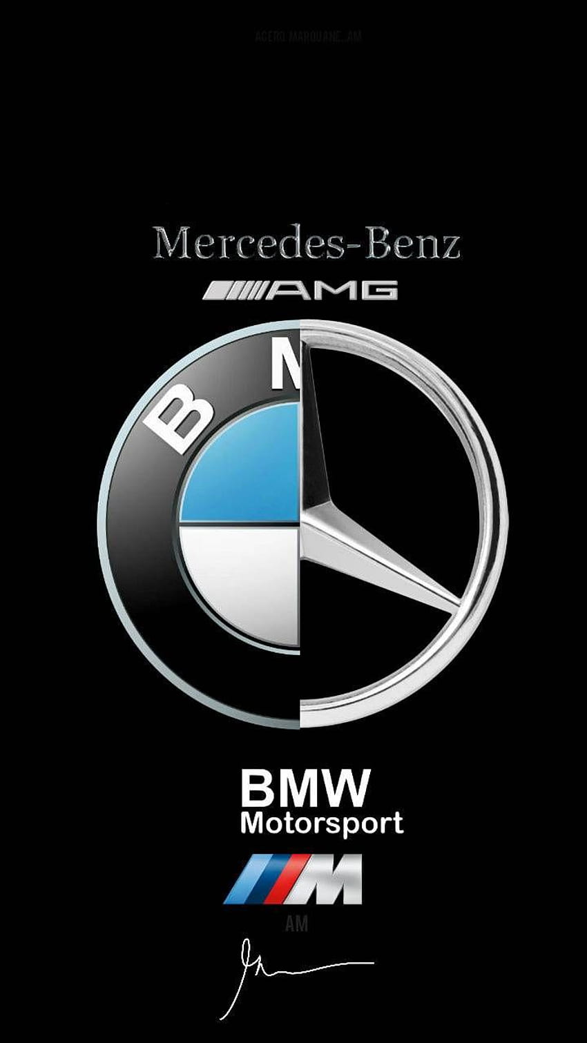 Mercedes Vs Bmw por ACeroMArouane, vs logo fondo de pantalla del teléfono
