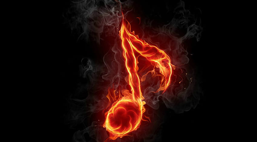Music Fire Music Note 1999x1109, clef note HD wallpaper
