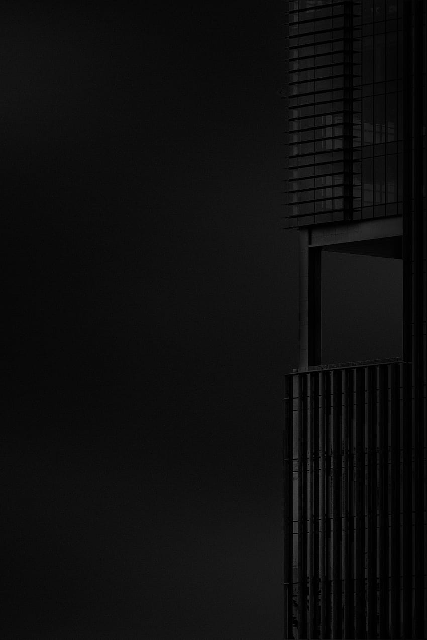 3444x5164 building, minimalism, bw, black, dark, architecture backgrounds, dark architecture HD phone wallpaper
