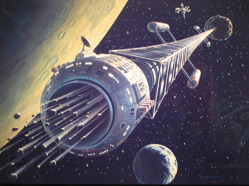 Sci Fi Retro Space списък HD тапет