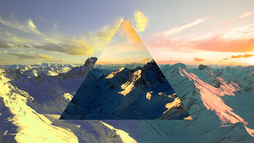 polyscape, Abstract, Nature, Mountain, geometry nature HD wallpaper