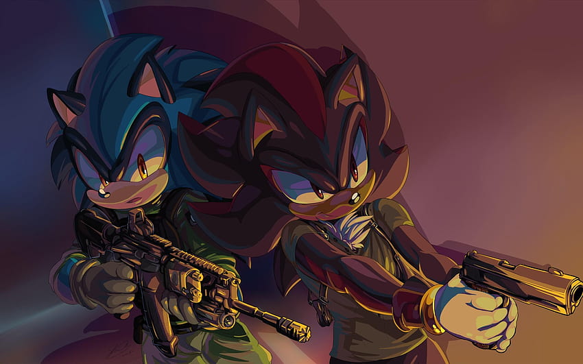 of Shadow, Sonic, The Hedgehog, Weapon, Video Game, anime sonic HD wallpaper