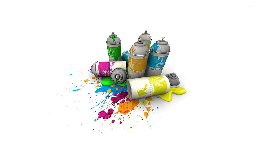 Spray paint cans, spray painting HD wallpaper