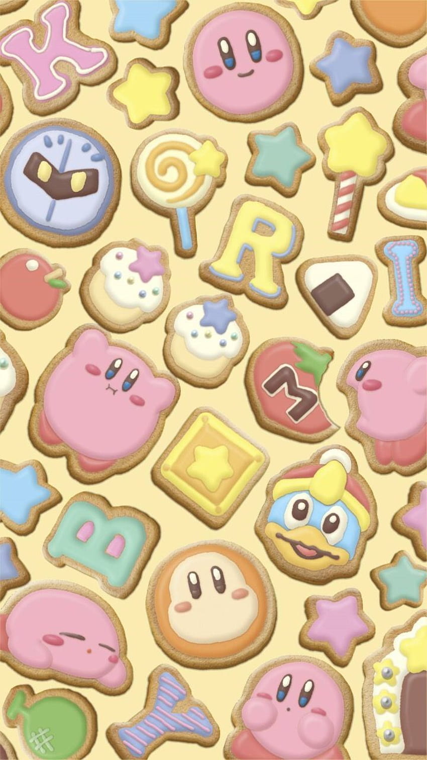Ponsel LINE Kirby dari Nintendo, game kawaii wallpaper ponsel HD