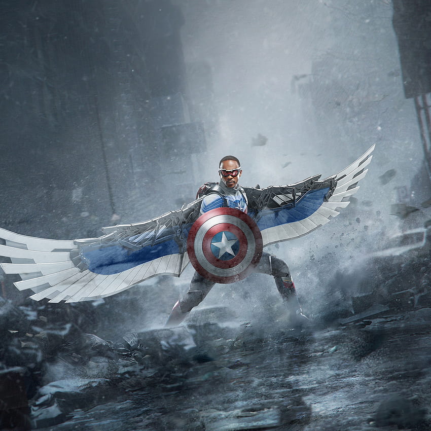 Captain America , Falcon, Shield, Marvel Comics, Movies HD phone wallpaper