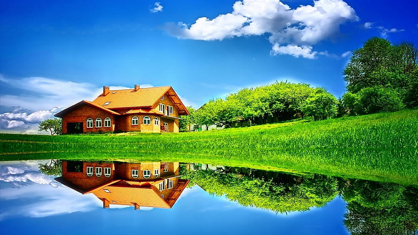 Beautiful Dream House, beautiful house HD wallpaper
