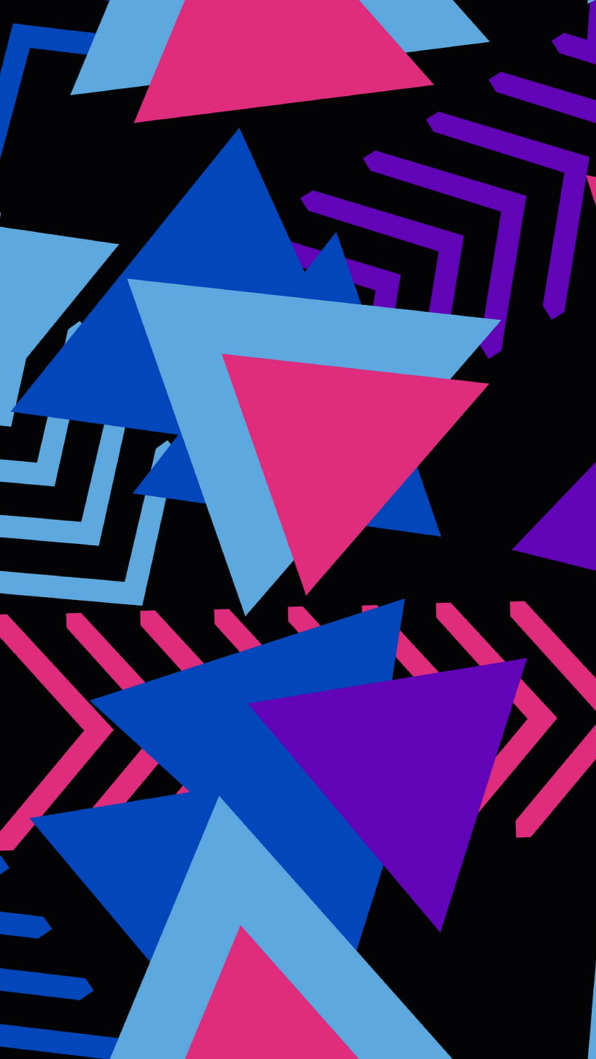 Triangles, Triangle, Colorful, Geometric, colorful triangles geometric HD phone wallpaper