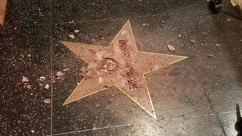 L'étoile de Donald Trump a de nouveau été vandalisée sur le Hollywood Walk of Fame Fond d'écran HD