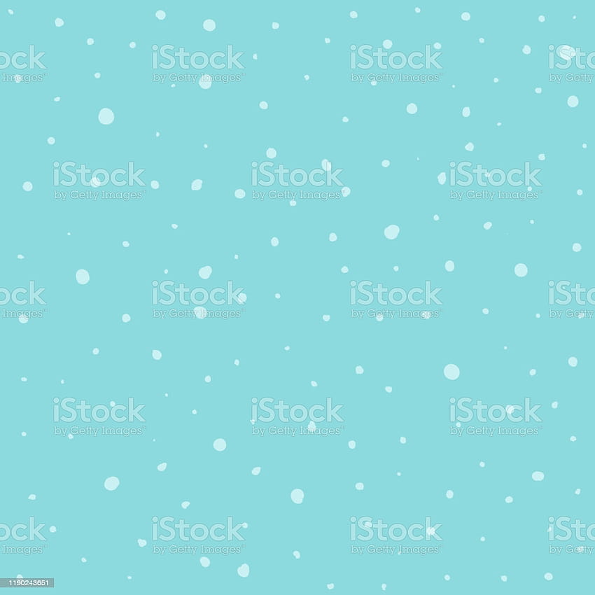 Nahtloses Muster, handgezeichnet, weiße Schneeflocken auf blauem, einfachem Winterhintergrund, Design für Feiertagsgrußkarten und Einladungen der frohen Weihnachten und des guten Rutsch ins Neue Jahr, Winterferien-Illustration HD-Handy-Hintergrundbild