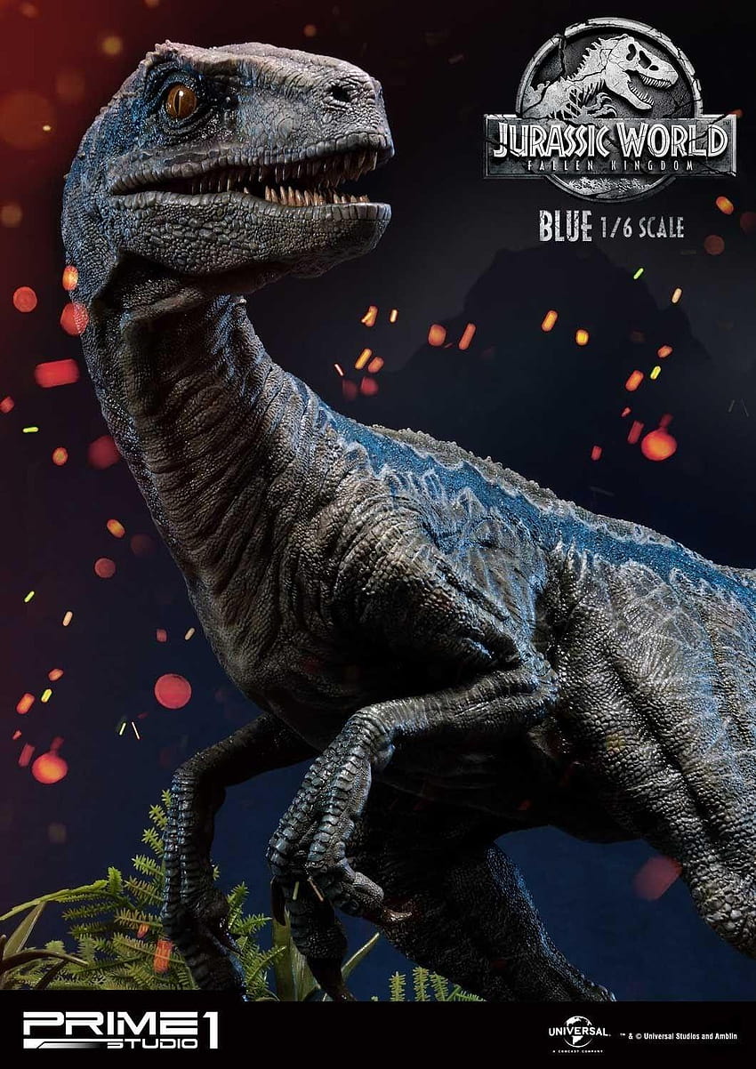 Nicole Keefer di Jurassic World tahun 2019, velociraptor biru wallpaper ponsel HD