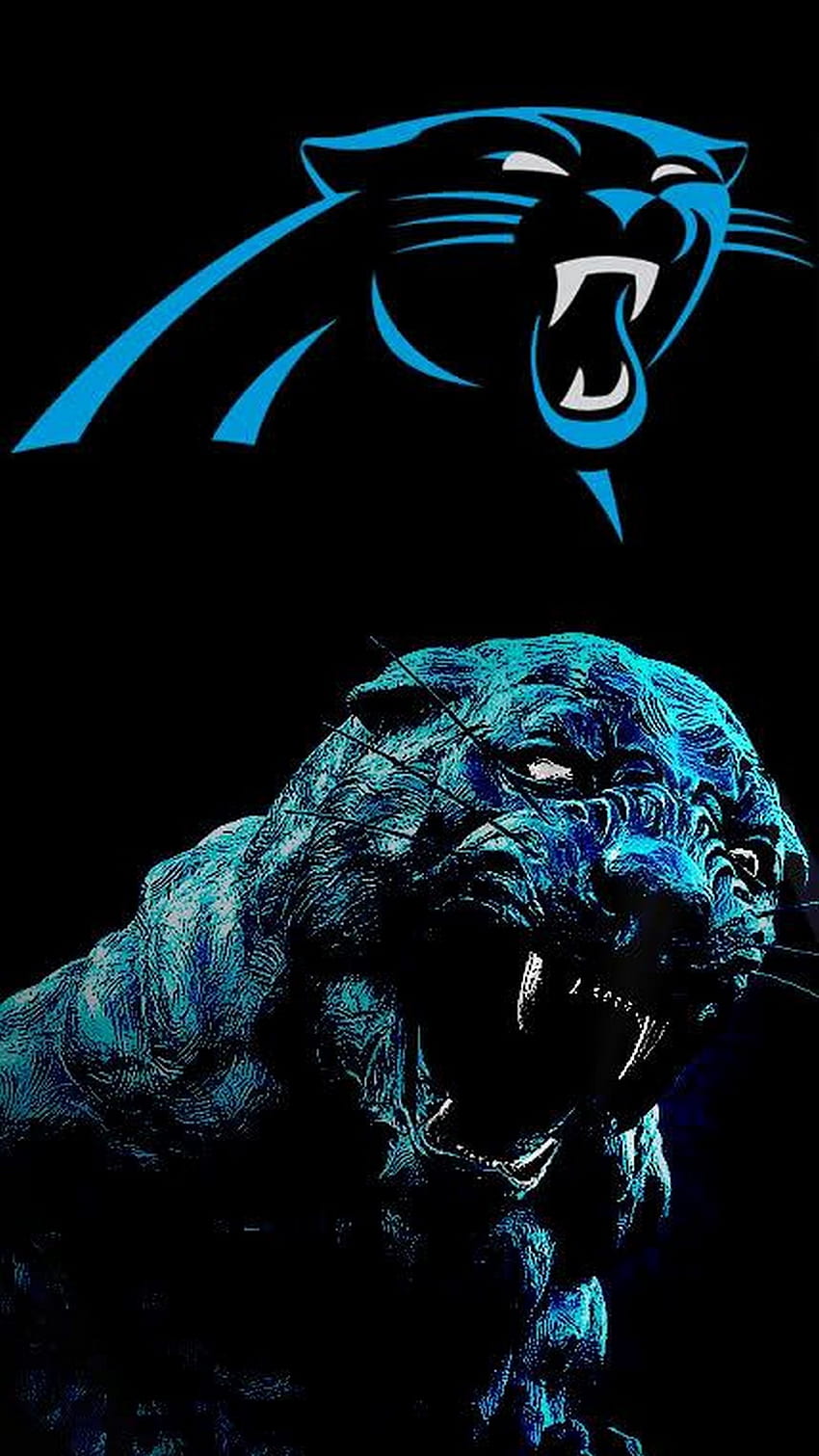Screensaver iPhone Carolina Panthers wallpaper ponsel HD