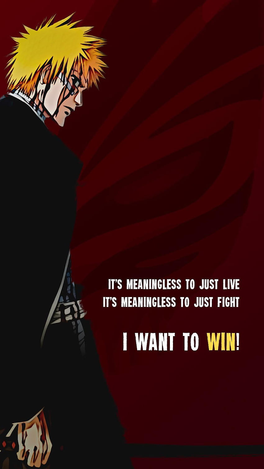 I make anime with quotes. It was Ichigo's turn this week. : r/bleach, anime quotes phone HD phone wallpaper