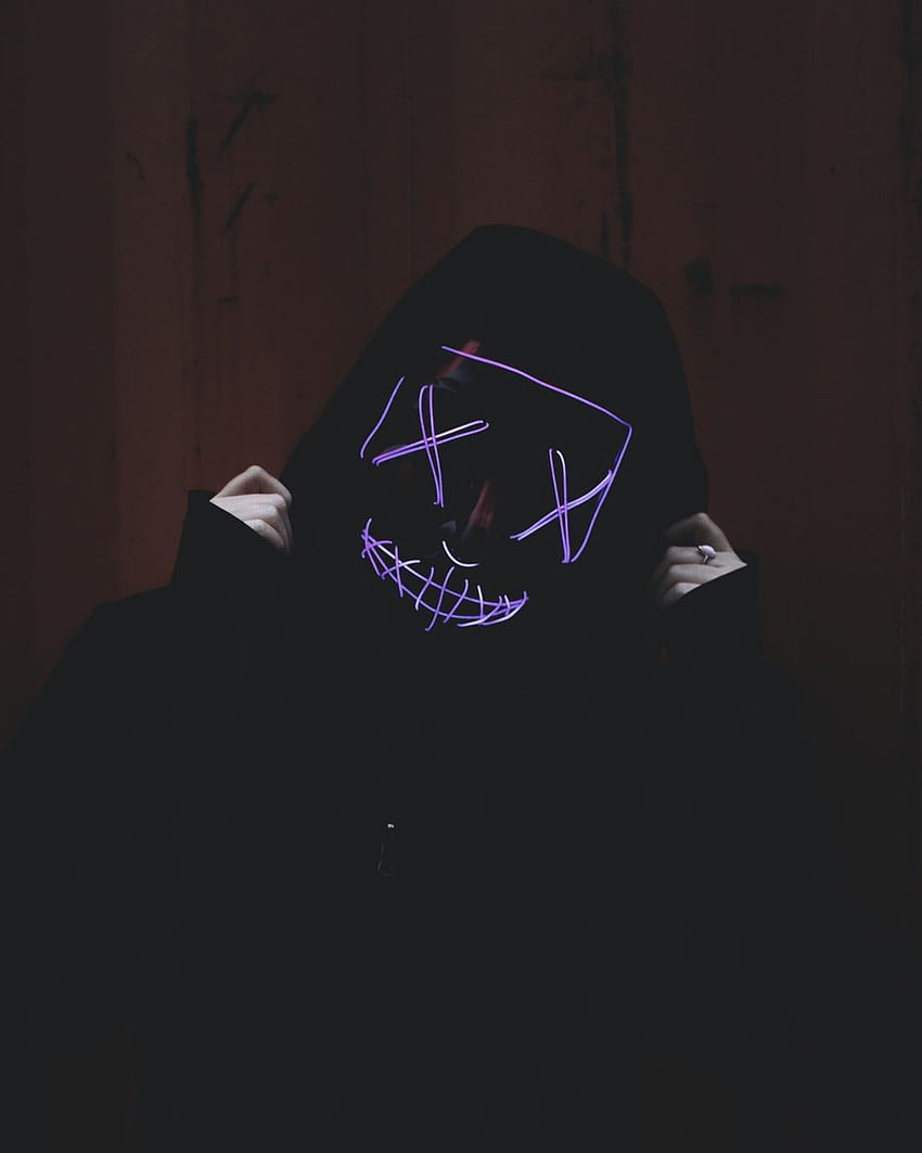 50 Neon Mask, neon face HD phone wallpaper