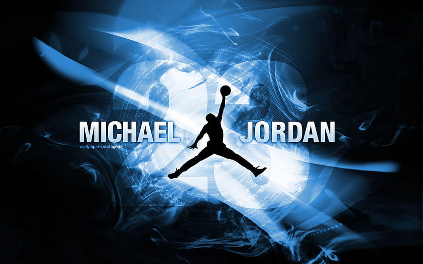 logo michael jordan blu Sfondo HD