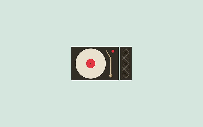 gramofony, muzyka, proste tło, minimalizm, vintage, grafika, sztuka cyfrowa / i mobilne tła, minimalistyczna sztuka retro Tapeta HD