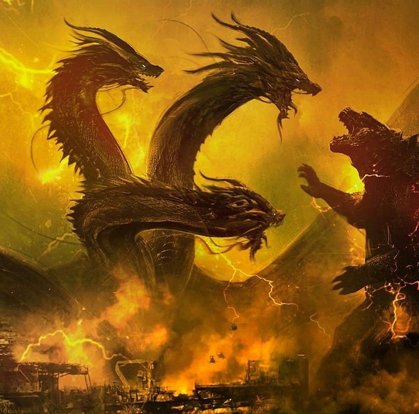 Fernando Carpaci on Godzilla, king ghidorah monsterverse HD wallpaper