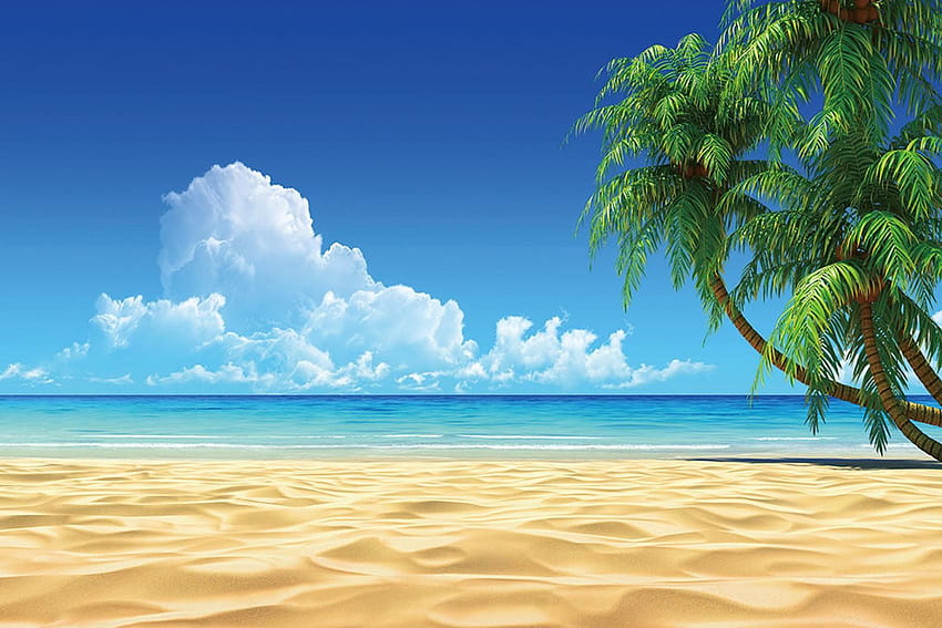 Benutzerdefinierte E54 Wand DIY Sonnenstrand Wanddekoration Beeindrucken Sie Ihren, Strandkarikatur HD-Hintergrundbild