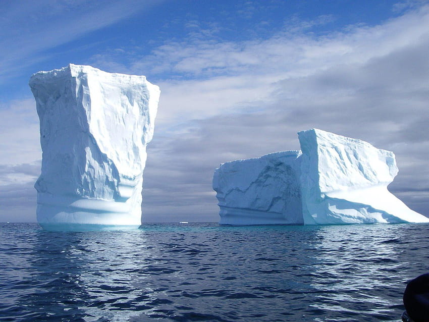 icebergs, frozen iceberg HD wallpaper