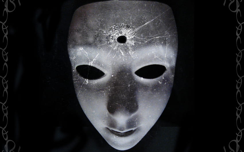 A Pale Mask With a Bullet Hole, bullet holes HD wallpaper