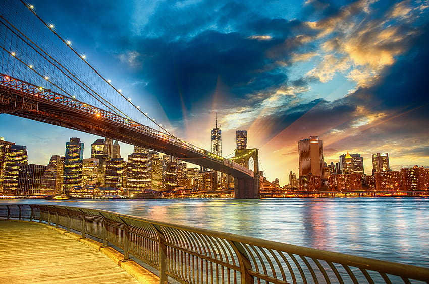 Voyages et monde New York City Brooklyn Bridge, nouvel arrière-plan Fond d'écran HD