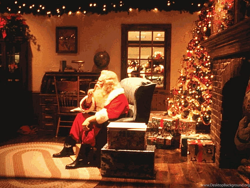 クリスマスの暖炉のシーン 1.gif 背景、暖炉のシーン コンピューター 高画質の壁紙