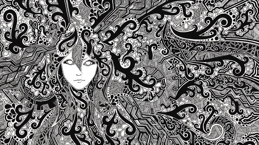 psychedelic, zentangle HD wallpaper