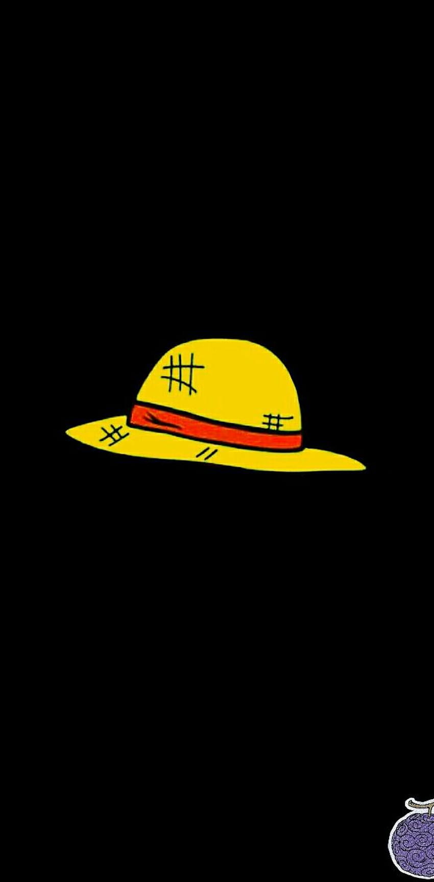 StrawHat de EA_Graphic, logotipo de sombrero de paja fondo de pantalla del teléfono