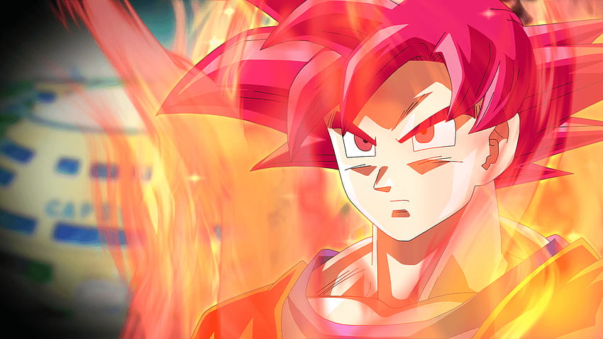 Goku Super Sayan god, goku kaioken HD wallpaper