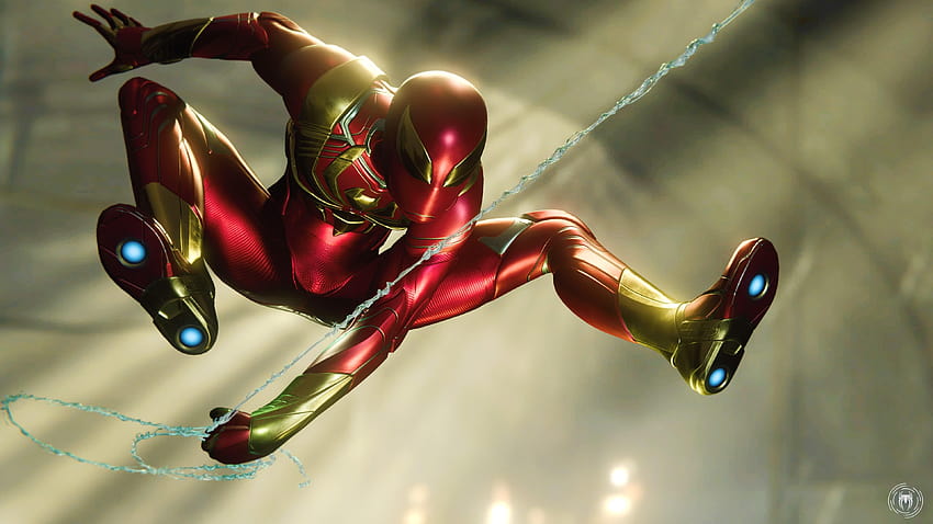 Spider Man With His Iron Spider Suit 4K wallpaper download