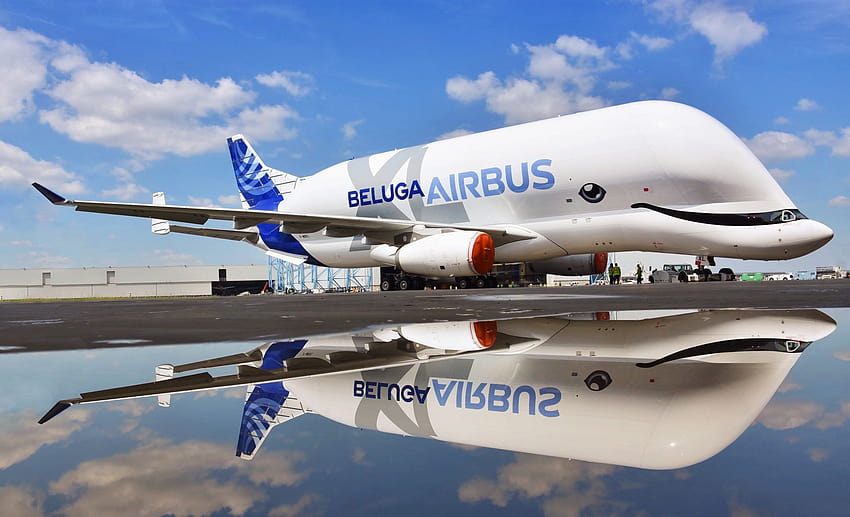 the plane the plane Airbus Beluga Super Transporter Beluga XL cargo Airbus Airbus Beluga XL Air… in 2020, cargo plane HD wallpaper