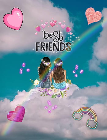 Friends Forever Girls Heart cute friends forever HD wallpaper  Pxfuel