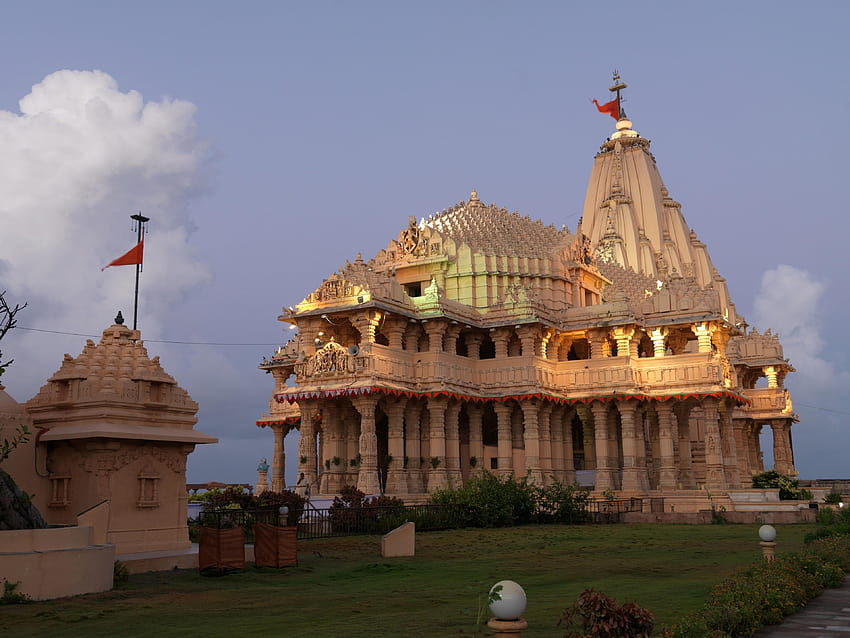 Templo Somnath Mahadev em Gujarat papel de parede HD