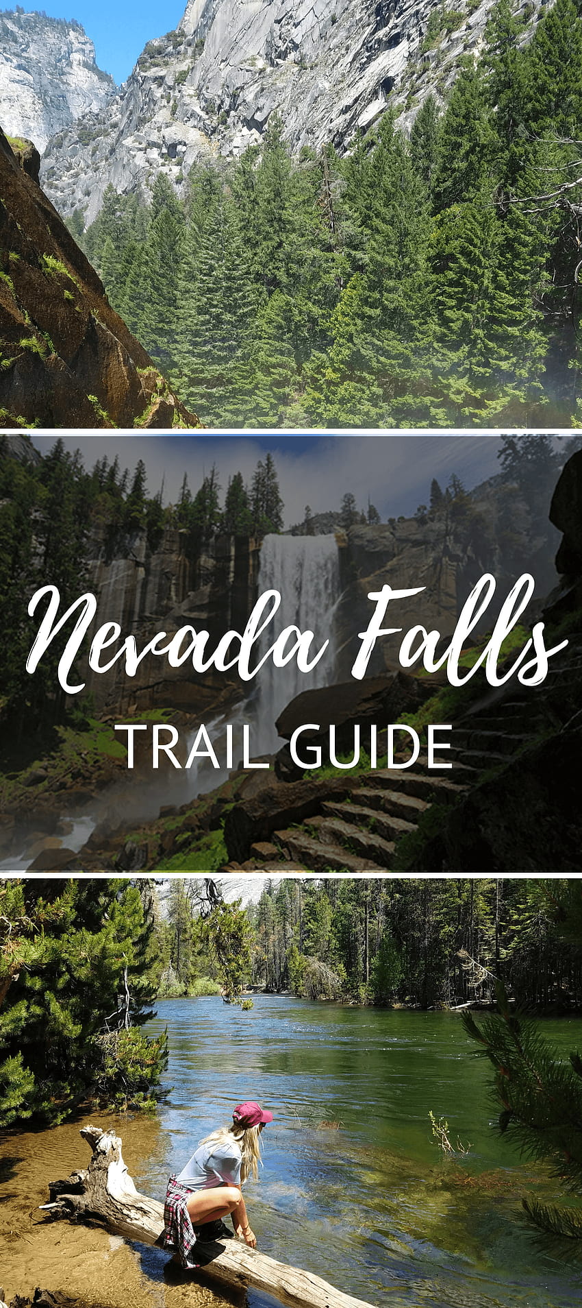 Mist Trail do wodospadów Vernal i Nevada, wiosenne popołudnie Tapeta na telefon HD